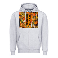 Heather Grey Pumpkin Junkie Zipper Hoodie - RanaPortraitStore