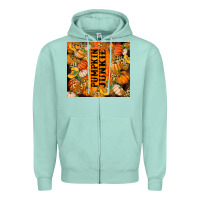 Seafoam Pumpkin Junkie Zipper Hoodie - RanaPortraitStore
