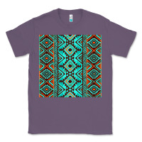 Lavender Aztec Turquoise Pattern Classic Tee - CowCowDesign