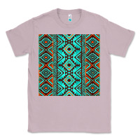 Lilac Aztec Turquoise Pattern Classic Tee - CowCowDesign