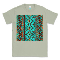 Matcha Aztec Turquoise Pattern Classic Tee - CowCowDesign