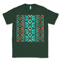 Sports Green Aztec Turquoise Pattern Classic Tee - CowCowDesign