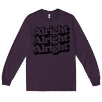Plum alright alright alright Long Sleeve Tee - baoMotion