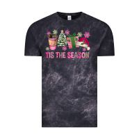 Cloud Black Pink Christmas Tis The Season Vintage Tee - FaDigitalArtStudio
