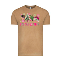 Vintage Camel Pink Christmas Tis The Season Vintage Tee - FaDigitalArtStudio
