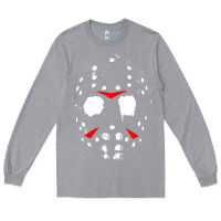 Heather Grey mask halloween Long Sleeve Tee - baoMotion