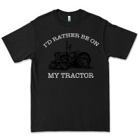 Black I'D Rather Be On My Tractor Premium Tee - Bettercallsaul