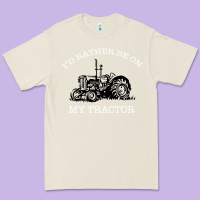 I'd Rather Be On My Tractor Premium Tee Designed By Bettercallsaul