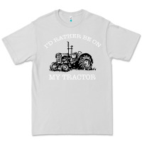 Dove Grey I'D Rather Be On My Tractor Premium Tee - Bettercallsaul
