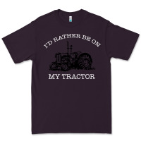 Plum I'D Rather Be On My Tractor Premium Tee - Bettercallsaul