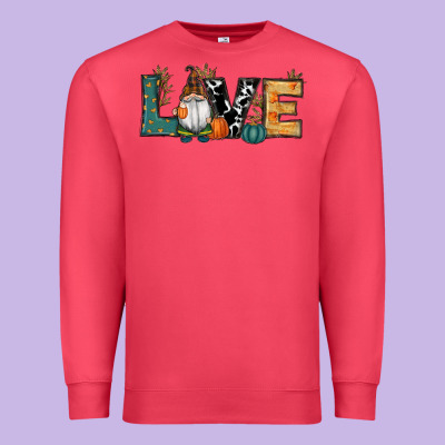 Fall Love Gnome Premium Sweatshirt Designed By Ranaportraitstore