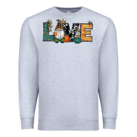 Heather Grey Fall Love Gnome Premium Sweatshirt - RanaPortraitStore