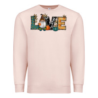 Pale Pink Fall Love Gnome Premium Sweatshirt - RanaPortraitStore
