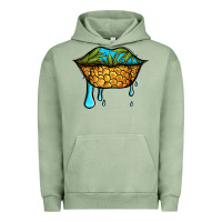 Pigment Oil Green summer vibes pineapple lips Urban Hoodie - Jasminsmagicworld