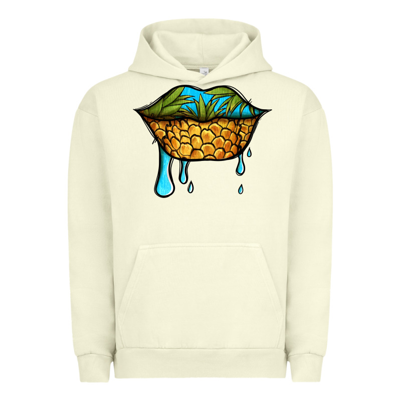 Summer Vibes Pineapple Lips Urban Hoodie by Jasminsmagicworld | Teevron