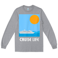Heather Grey cruise life design travel & cruise wear t shirt Long Sleeve Tee - baoMotion