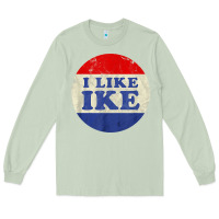 Matcha i like ike political button vintage distressed Long Sleeve Tee - baoMotion