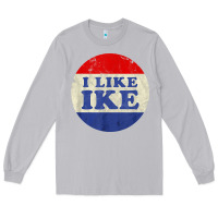 Moon Dust i like ike political button vintage distressed Long Sleeve Tee - baoMotion