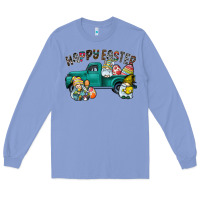 Colony Blue Happy Easter truck Long Sleeve Tee - CowhideDigitalArt