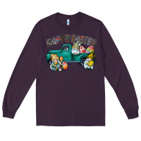 Plum Happy Easter truck Long Sleeve Tee - CowhideDigitalArt
