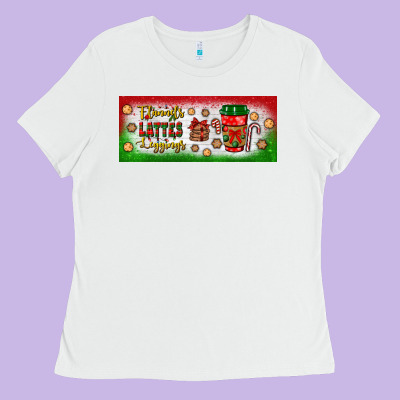Flannels Lattes Leggings Ladies Tee Designed By Bundleandbundleshop
