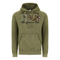 Vintage Olive His Love is Strong Jesus His Grace is Free Vintage Hoodie - CowhideDigitalArt