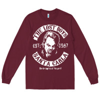 Burgundy santa carla est 1987 Long Sleeve Tee - baoMotion