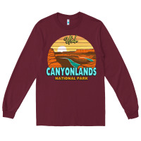 Burgundy Canyonlands Moab Utah National Park Nature Outdoor Lovers Long Sleeve Tee - baoMotion