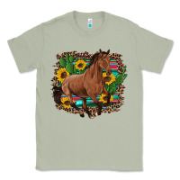 Matcha western horse cactus sunflowers serape leopard  turquoise wooden Classic Tee - Artiststas