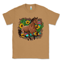 Toasted Coconut western horse cactus sunflowers serape leopard  turquoise wooden Classic Tee - Artiststas