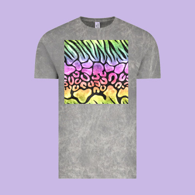 Neon Rainbow Safari Seamless Pattern Vintage Tee Designed By Bundleandbundleshop