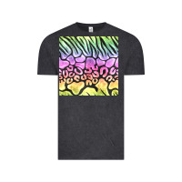 Vintage Black neon rainbow safari seamless pattern Vintage Tee - BundleAndBundleShop