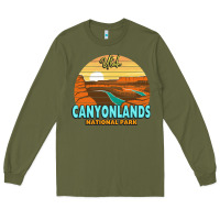 Army Green Canyonlands Moab Utah National Park Nature Outdoor Lovers Long Sleeve Tee - baoMotion