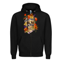 Black Sorta sweet sorta spooky Zipper Hoodie - RanaPortraitStore