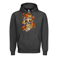 Charcoal Heather Sorta sweet sorta spooky Zipper Hoodie - RanaPortraitStore