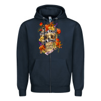 Navy Sorta sweet sorta spooky Zipper Hoodie - RanaPortraitStore