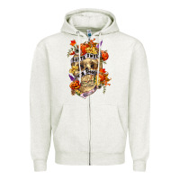 Oatmeal Heather Sorta sweet sorta spooky Zipper Hoodie - RanaPortraitStore