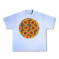 Grape Ice african fabric pattern round earrings 4 Urban Heavy Tee - BundleAndBundleShop