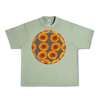 Oil Green african fabric pattern round earrings 4 Urban Heavy Tee - BundleAndBundleShop