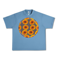 Pebble Blue african fabric pattern round earrings 4 Urban Heavy Tee - BundleAndBundleShop
