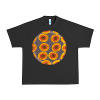 Pigment Black african fabric pattern round earrings 4 Urban Heavy Tee - BundleAndBundleShop