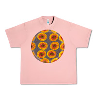 Salmon african fabric pattern round earrings 4 Urban Heavy Tee - BundleAndBundleShop