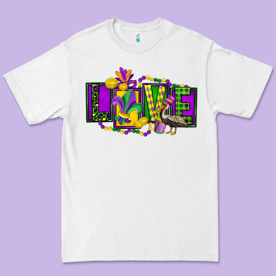 Mardi Gras Love Premium Tee Designed By Fadigitalartstudio