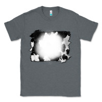 Charcoal Heather Cowhide Bleached Classic Tee - CowCowDesign