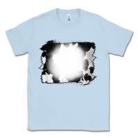 Dusty Blue Cowhide Bleached Classic Tee - CowCowDesign