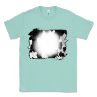 Seafoam Cowhide Bleached Classic Tee - CowCowDesign