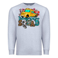 Heather Grey transportation squad school bus Premium Sweatshirt - Jasminsmagicworld