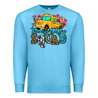 Ocean Blue transportation squad school bus Premium Sweatshirt - Jasminsmagicworld