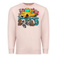 Pale Pink transportation squad school bus Premium Sweatshirt - Jasminsmagicworld