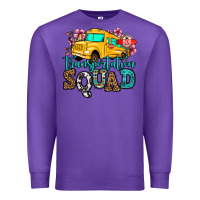 Purple transportation squad school bus Premium Sweatshirt - Jasminsmagicworld